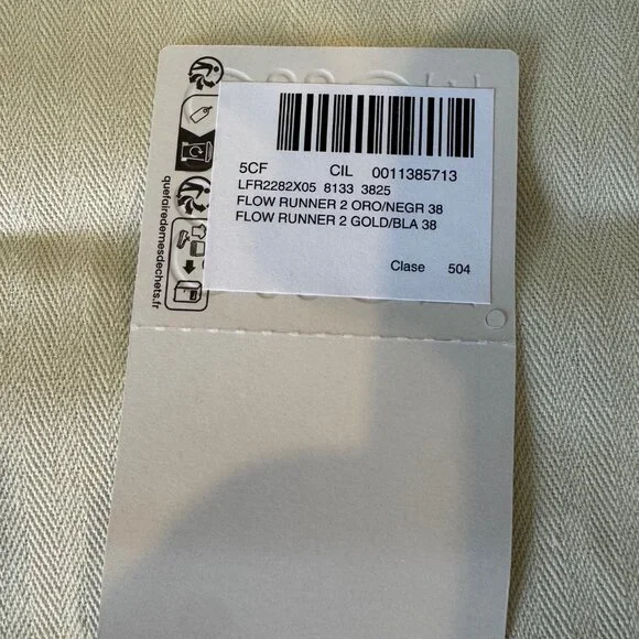 Loewe Flow Runner 2.0 Sneakers Gold Black Suede Nylon EU 38 US 8 LFR2282X05 - Picture 10 of 15